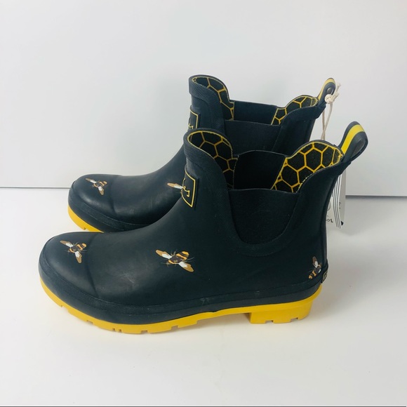 NWOT Joules Wellibob Rain Boots"bees" various sizes - Picture 3 of 6